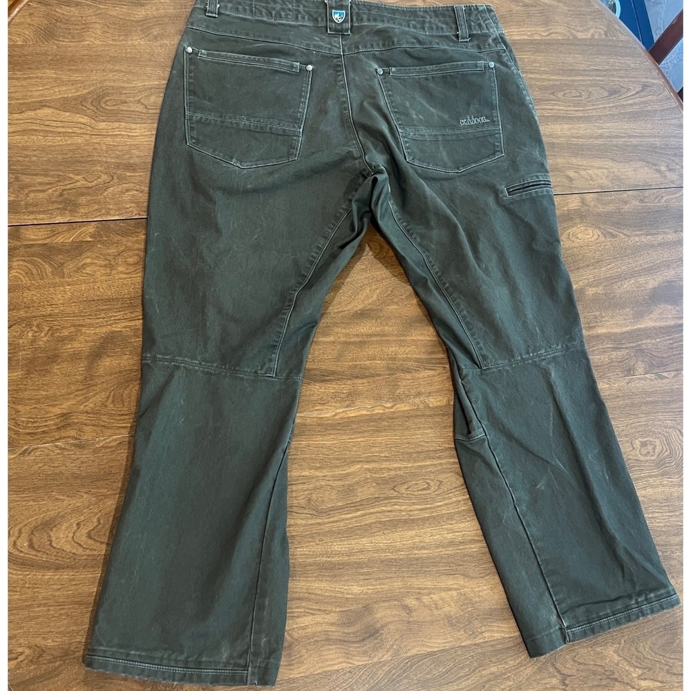 Kuhl Rydr Outdoor Pants Vintage Patina Dye Green Brown Men's Hiking Work 36 x 30 - Picture 4 of 15